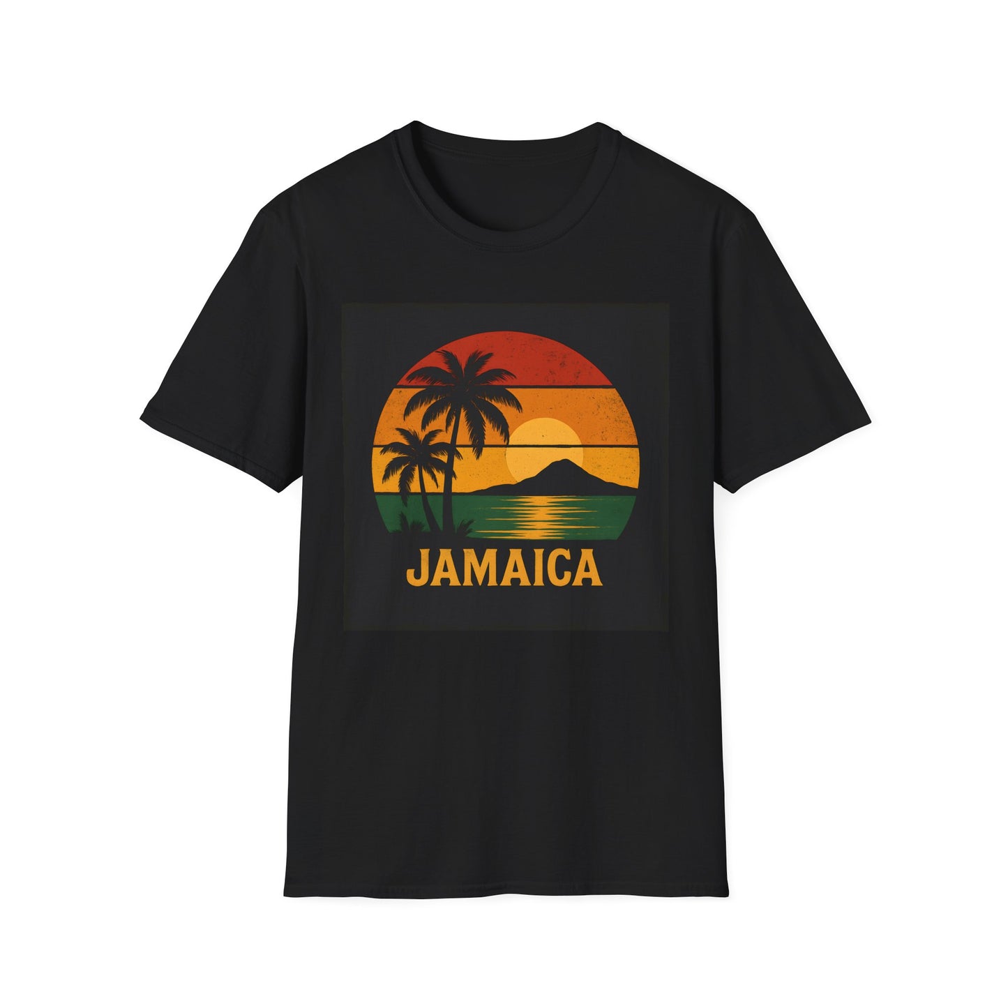 Jamaica Sunset Beach - Unisex Softstyle T-Shirt, Vacation Tee, Summer Apparel, Travel Shirt, Tropical Gift
