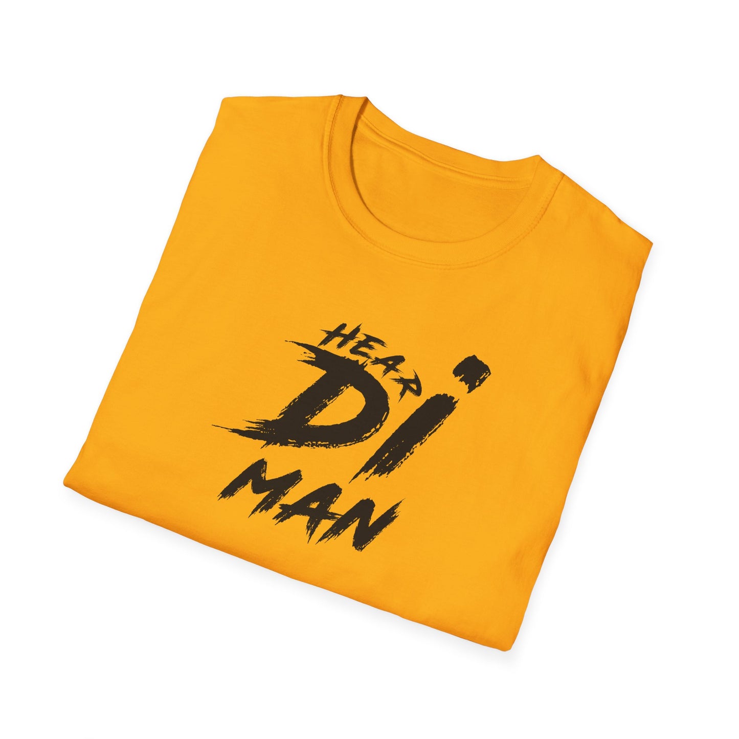 'Hear Di Man' Graphic Tee for Casual Flair - Unisex Softstyle T-Shirt - Bold