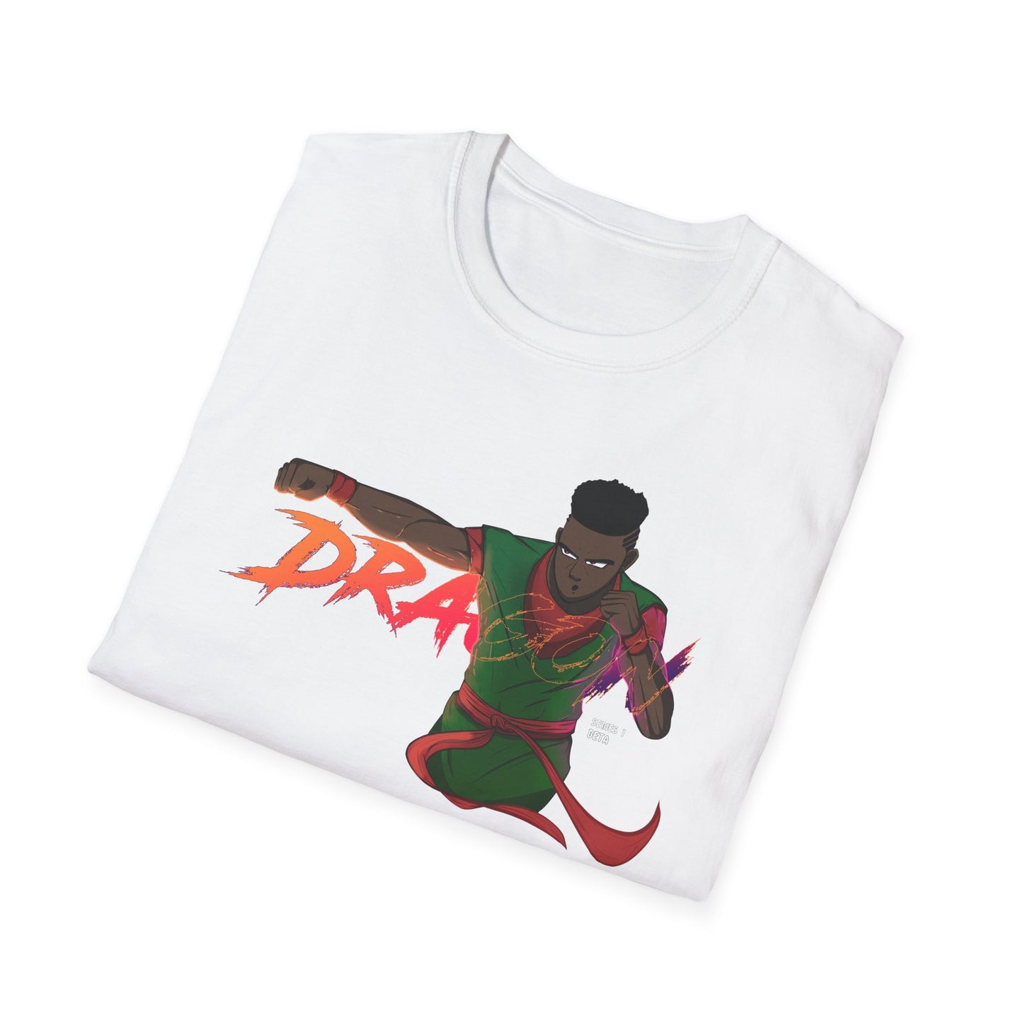 Dragon Style Male Graphic Unisex Softstyle T-Shirt | Bold Art Design for Creative Souls