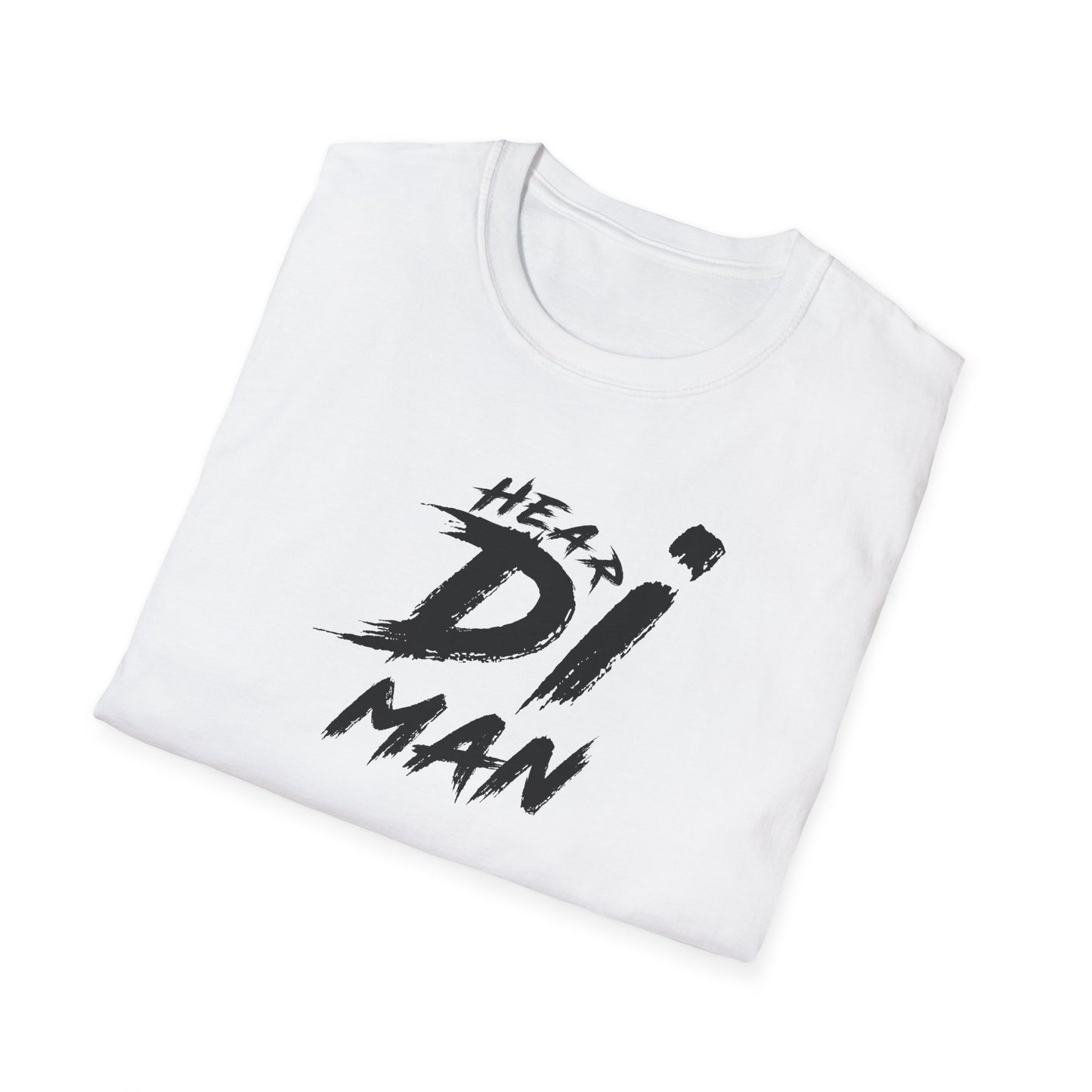'Hear Di Man' Graphic Tee for Casual Flair - Unisex Softstyle T-Shirt - Bold