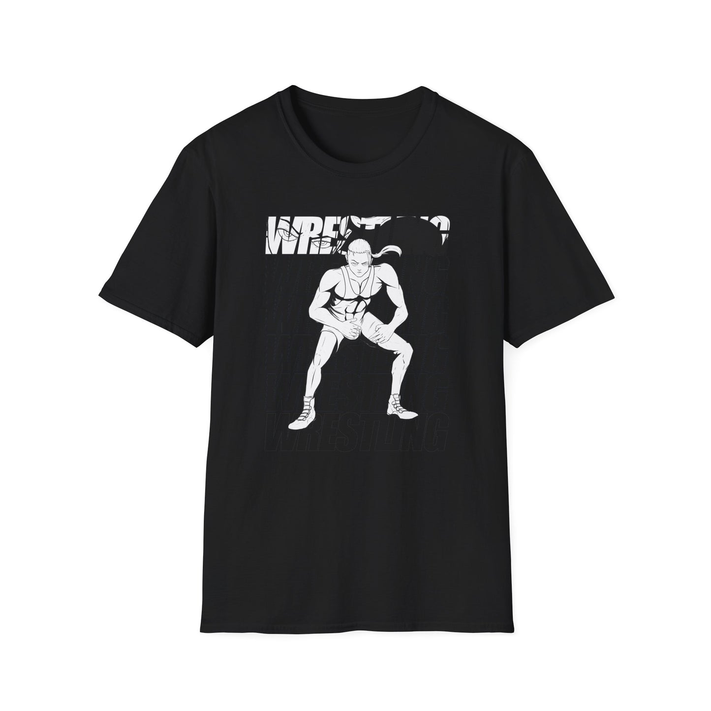 Wrestling Male Design Graphic Unisex Softstyle T-Shirt - Perfect for Sports Enthusiasts