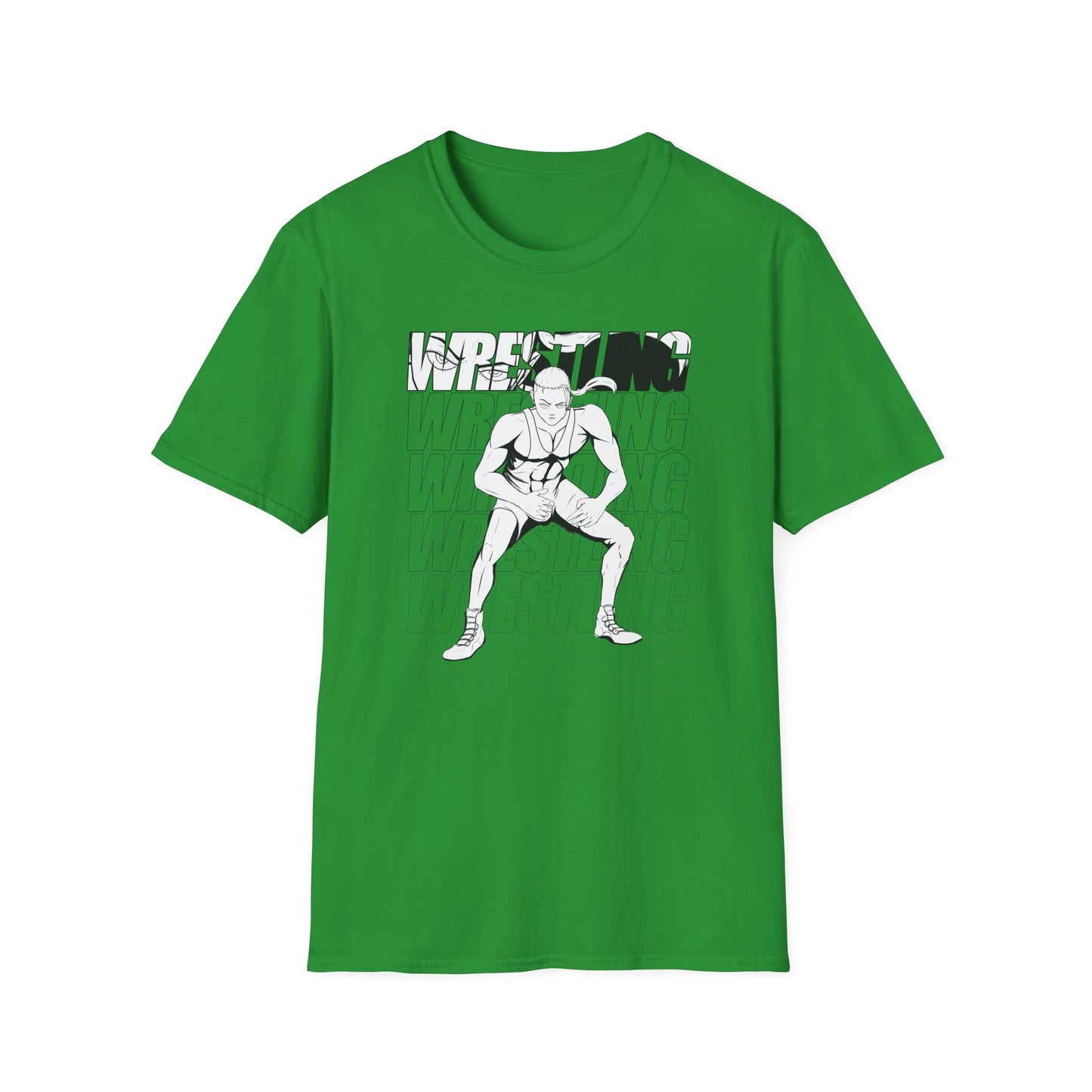 Wrestling Male Design Graphic Unisex Softstyle T-Shirt - Perfect for Sports Enthusiasts
