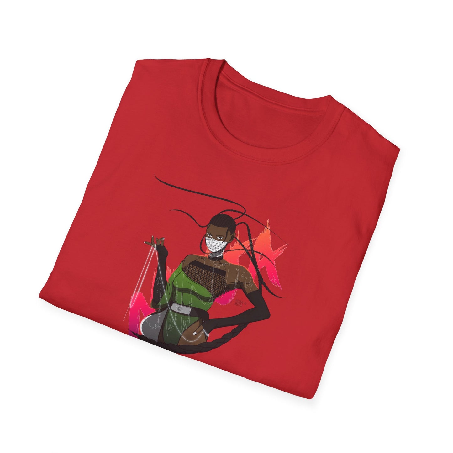 Ninja Female Graphic Unisex Softstyle T-Shirt - Cool Graphic Tee for Adventurers
