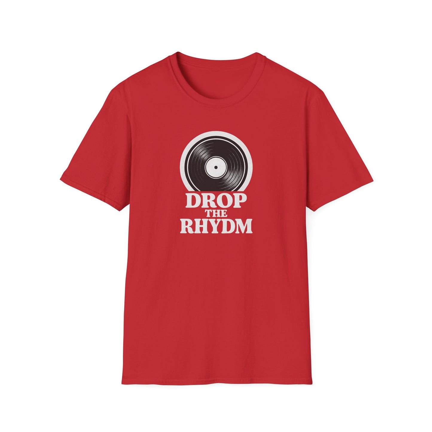 "Drop the Rhydm" Retro Music Inspired Unisex T-Shirt, Drop the Rhythm Tee, Music Lover Gift, Casual Wear, Vinyl Record Shirt