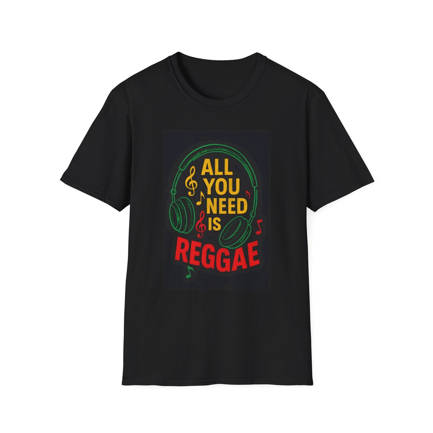 Reggae - Music T-Shirt, Unisex Softstyle Tee, Perfect Gift for Music Lovers, Vibrant Graphic Tees for Festivals, Summer Parties