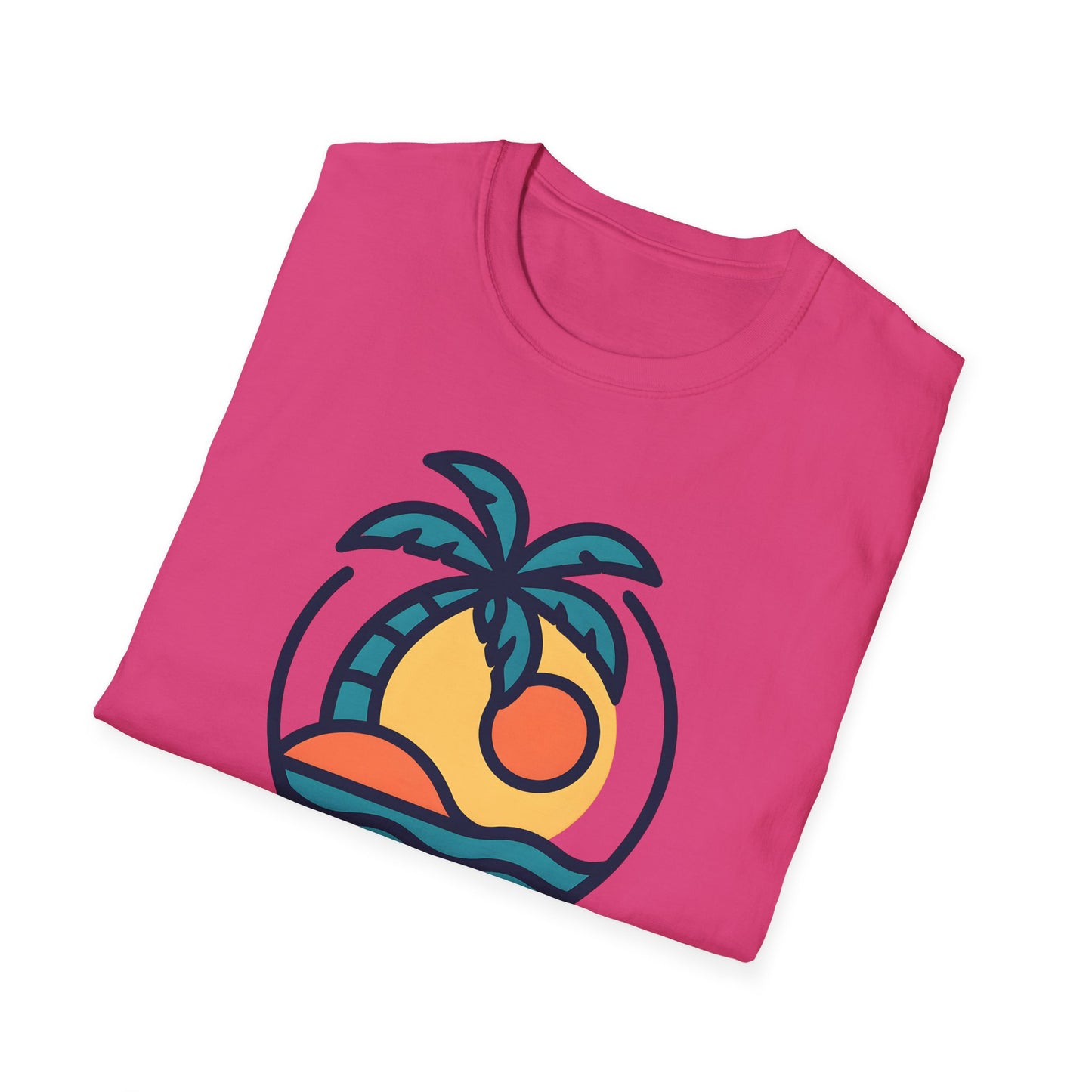 Tropical Sunset T-Shirt, Casual Wear, Summer Style, Vacation Outfit, Gift for Beach Lovers, Outdoor Activities Shirt