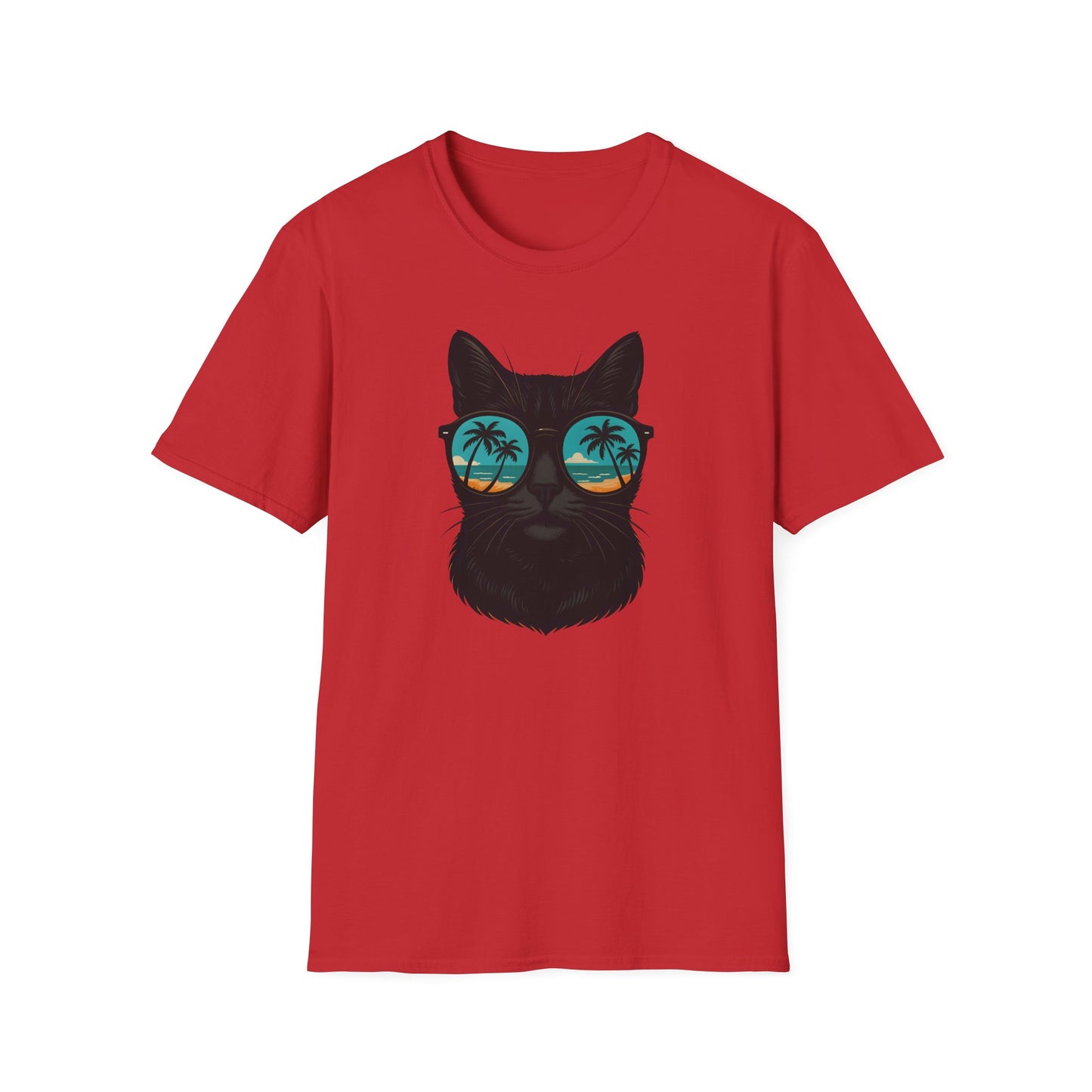 Cool Cat Sunglasses T-Shirt, Summer Tee, Cat Lover Gift, Unisex Graphic Tee, Beach Vibes Shirt, Casual Wear