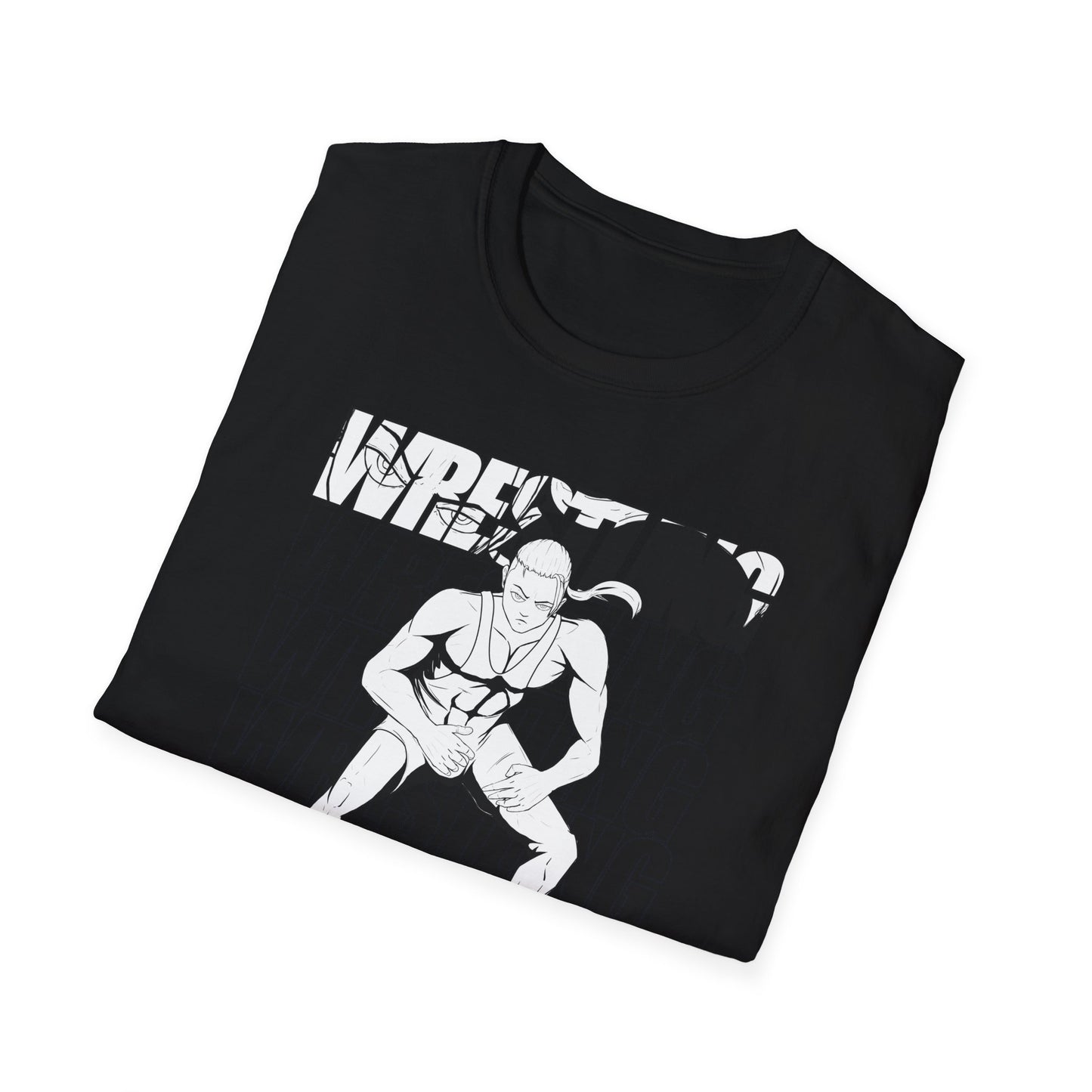 Wrestling Male Design Graphic Unisex Softstyle T-Shirt - Perfect for Sports Enthusiasts
