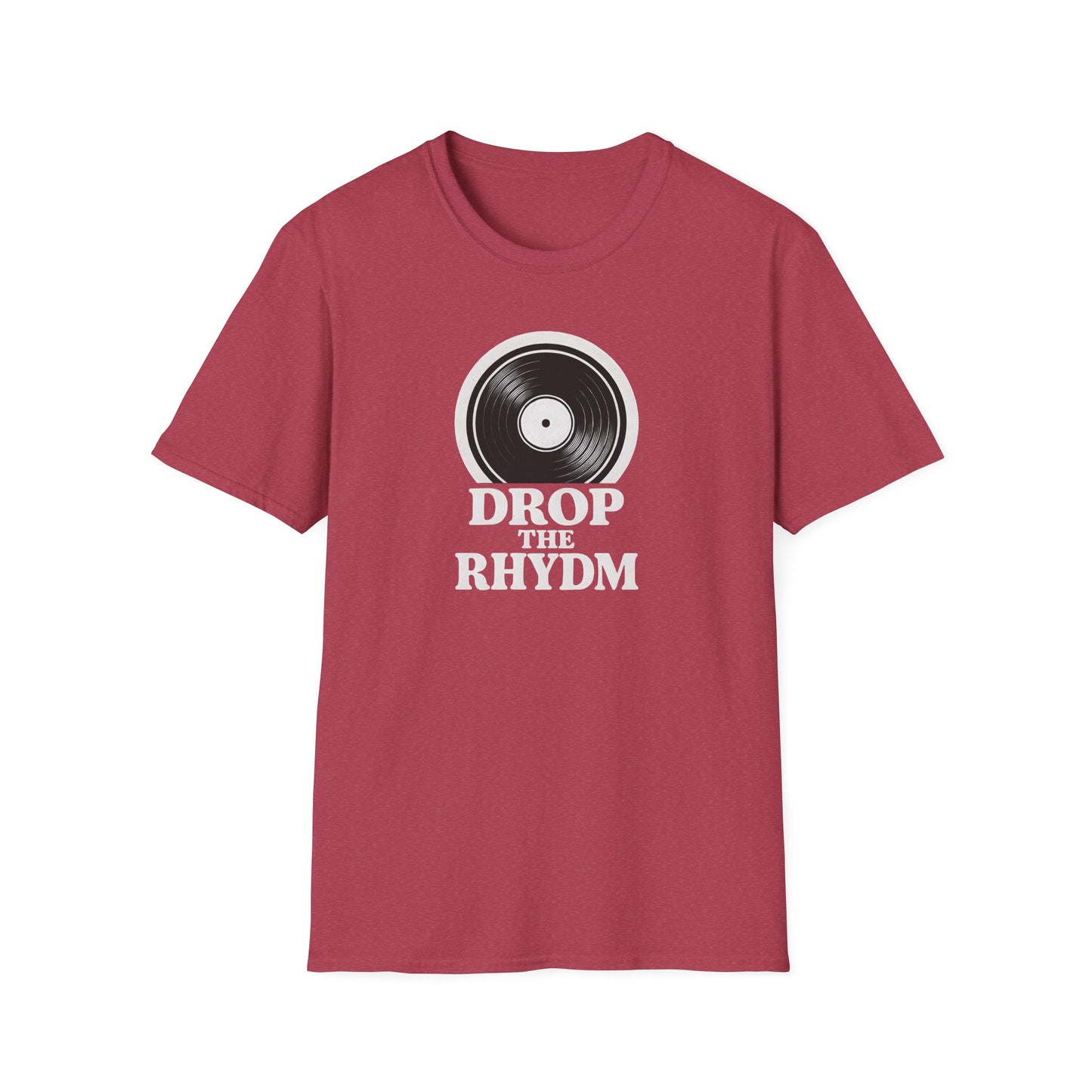 "Drop the Rhydm" Retro Music Inspired Unisex T-Shirt, Drop the Rhythm Tee, Music Lover Gift, Casual Wear, Vinyl Record Shirt