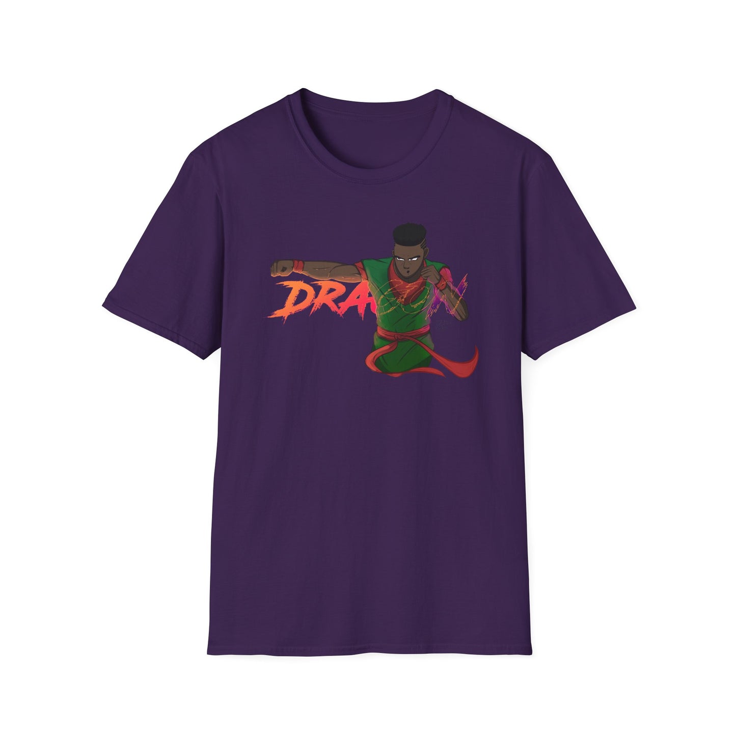 Dragon Style Male Graphic Unisex Softstyle T-Shirt | Bold Art Design for Creative Souls