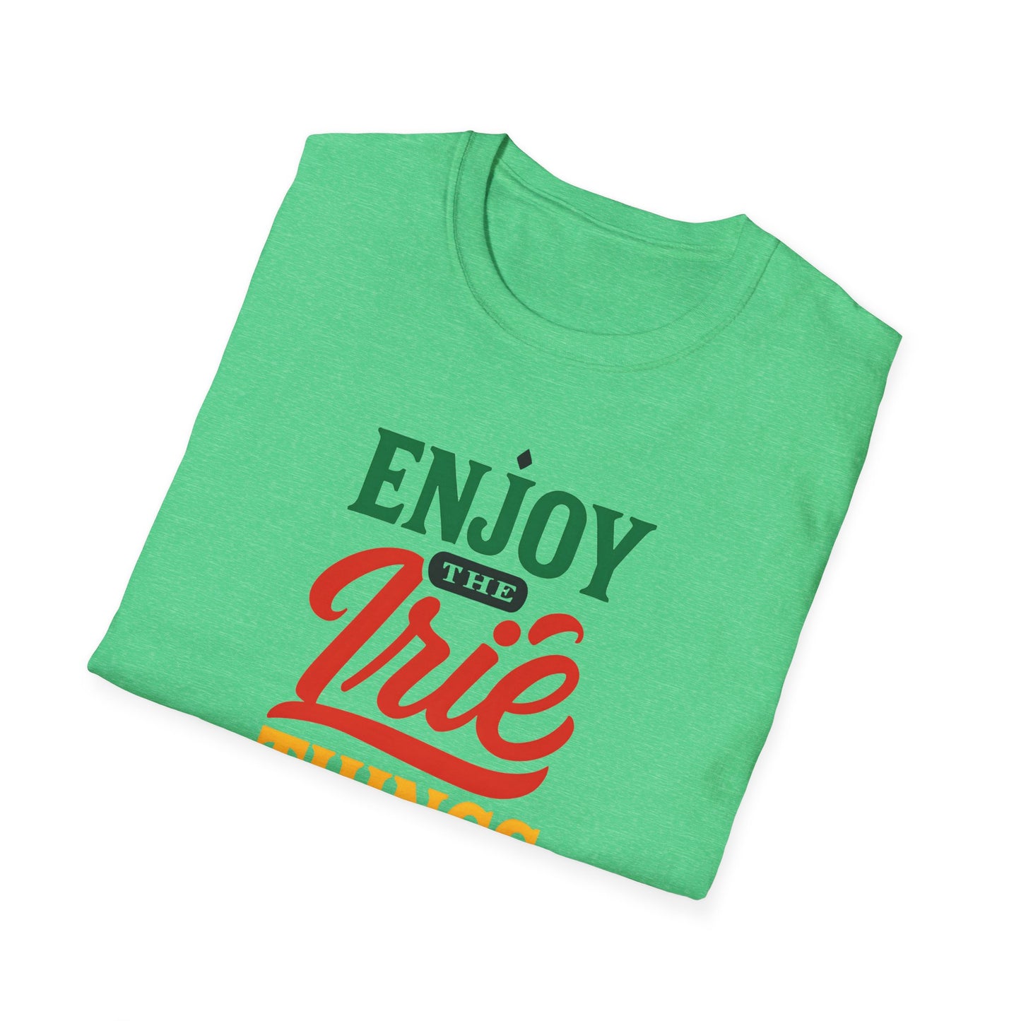 Enjoy the Irie Things - Unisex Softstyle T-Shirt, Relaxed Fit Tee, Positive Vibes Shirt, Perfect for Reggae Lovers, Gift for Friends