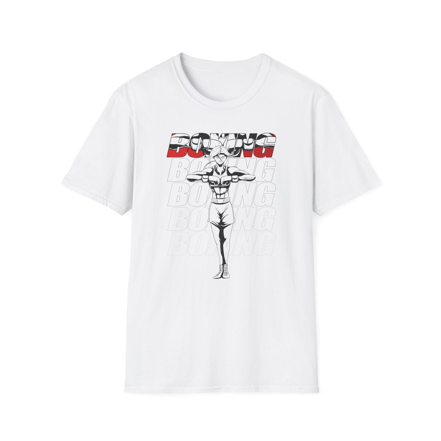 Boxing Female Graphic Vibes Unisex Softstyle T-Shirt - Perfect for Sports Enthusiasts