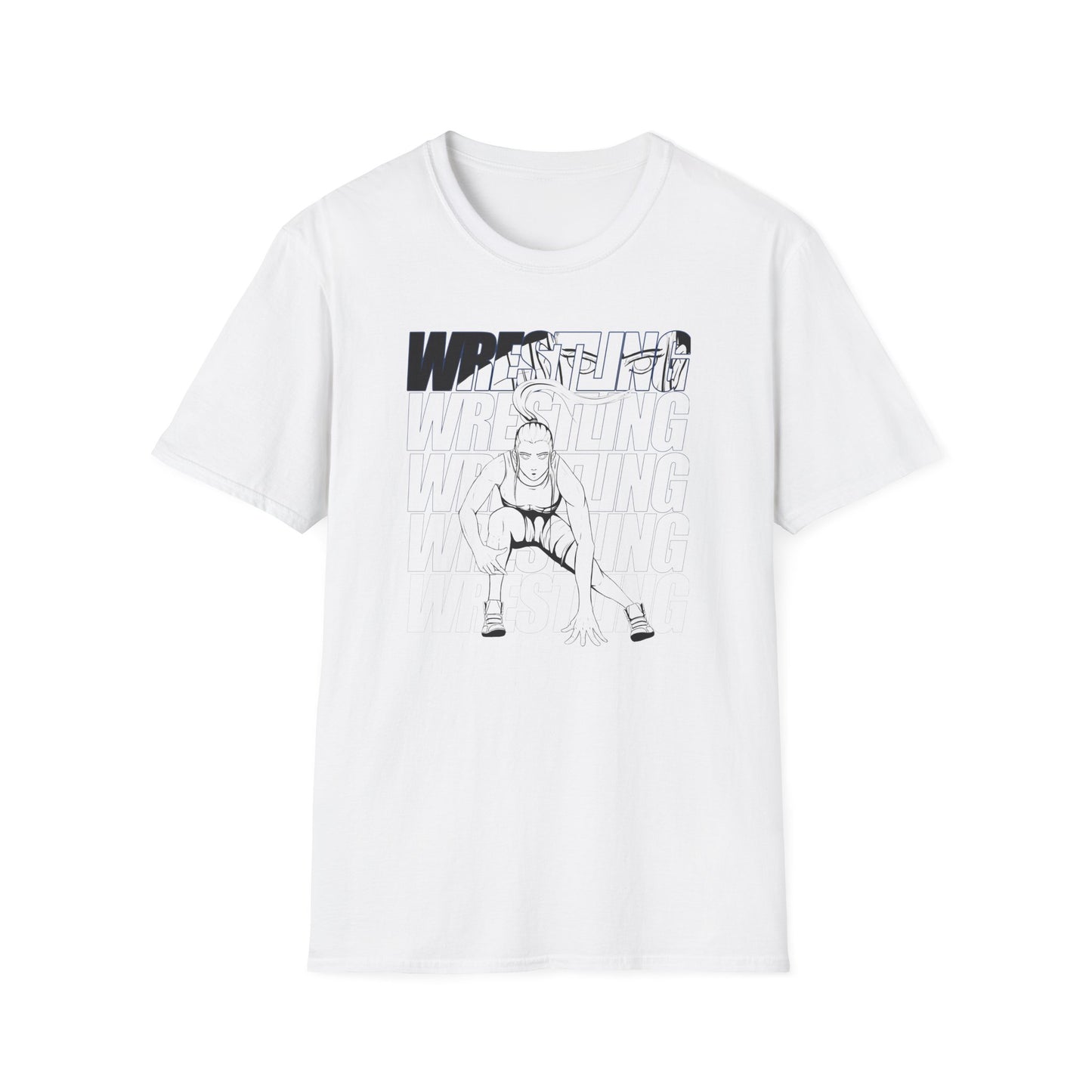Wrestling Female Design - Unisex Softstyle T-Shirt - Perfect for Fans and Competitors