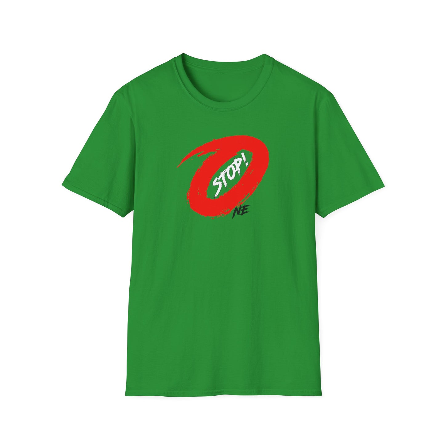 'One Stop!' Unisex Softstyle T-Shirt with Bold Red Graphic - Casual Everyday Wear