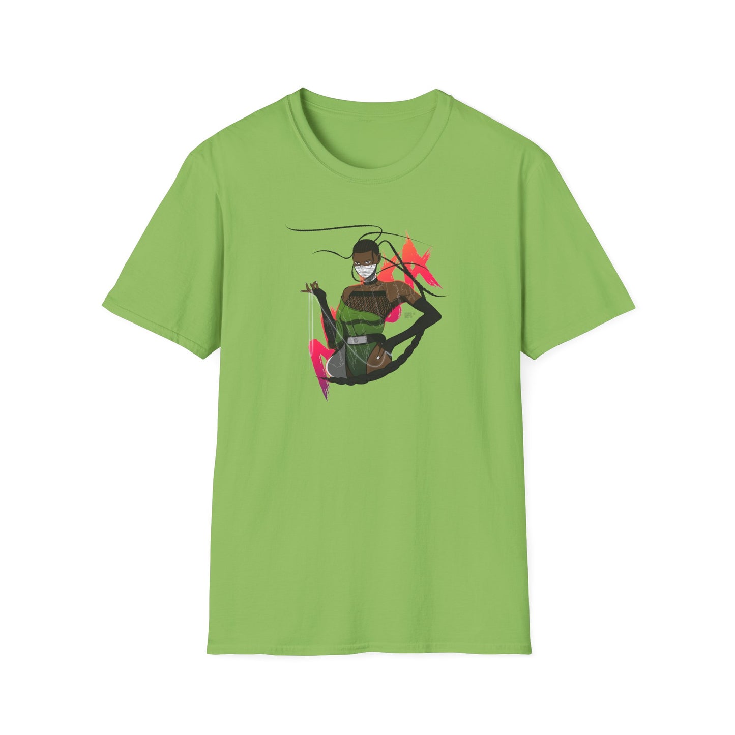 Ninja Female Graphic Unisex Softstyle T-Shirt - Cool Graphic Tee for Adventurers