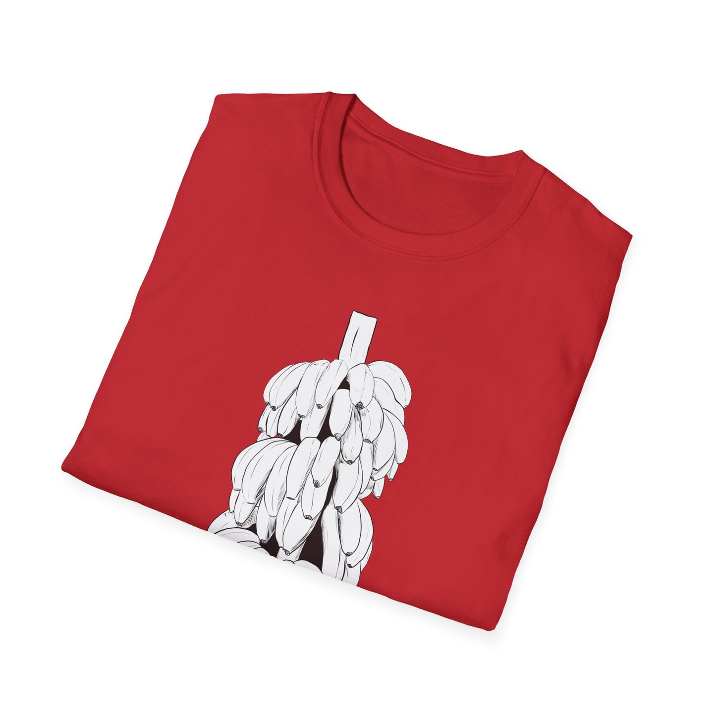 Banana Illustration Unisex Softstyle T-Shirt - Fun Fruit Graphic Tee for Casual Wear