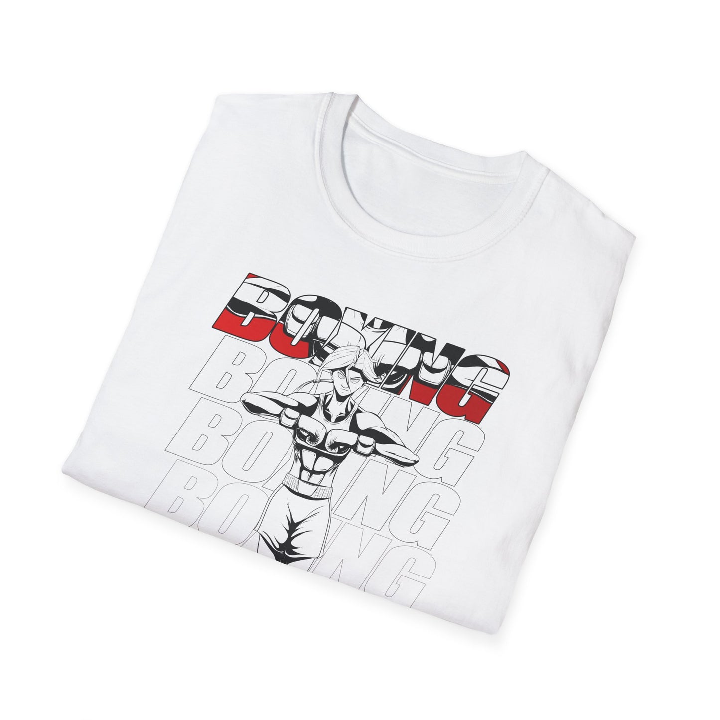 Boxing Female Graphic Vibes Unisex Softstyle T-Shirt - Perfect for Sports Enthusiasts
