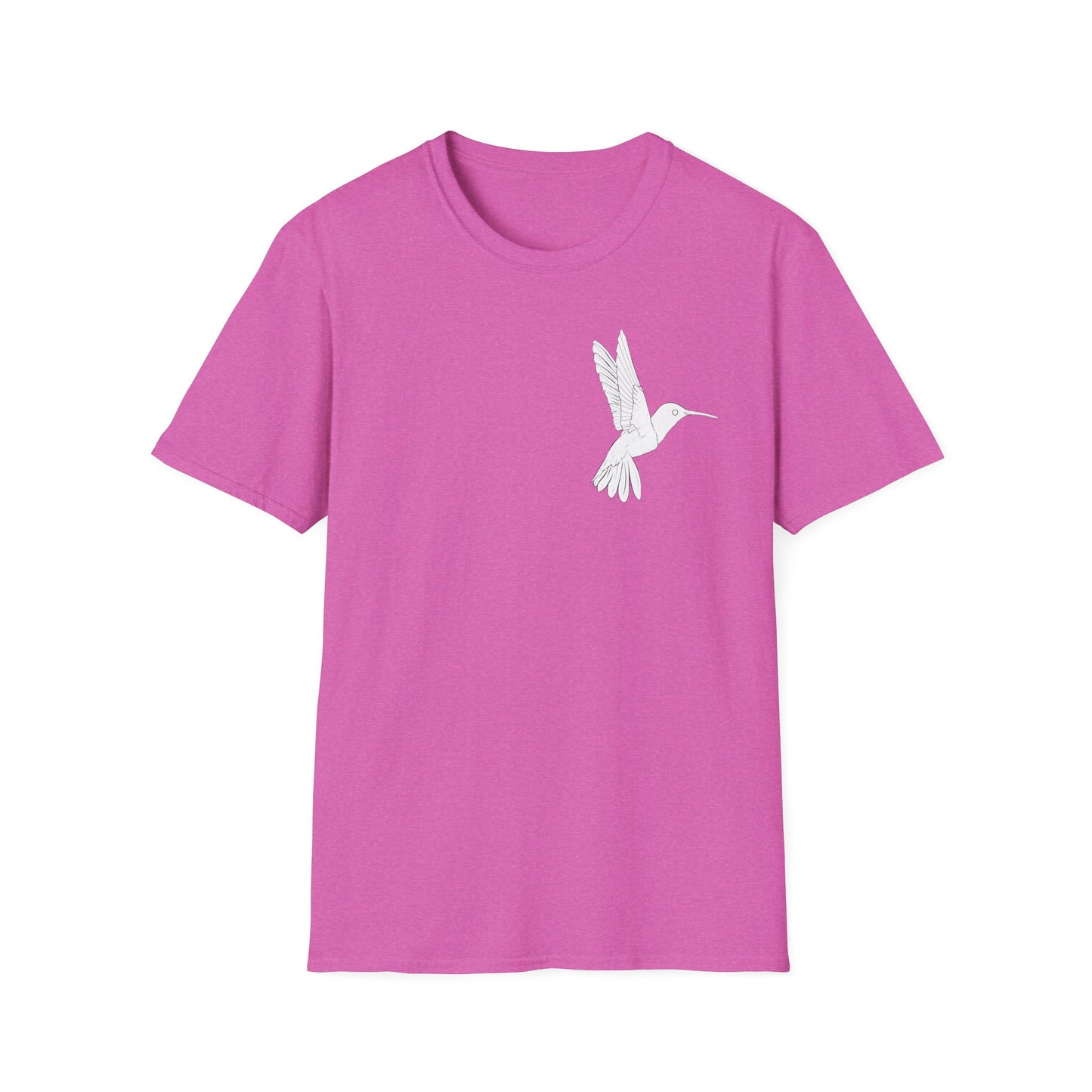 Hummingbird Design Unisex Softstyle T-Shirt - Nature Lover's Casual Tee