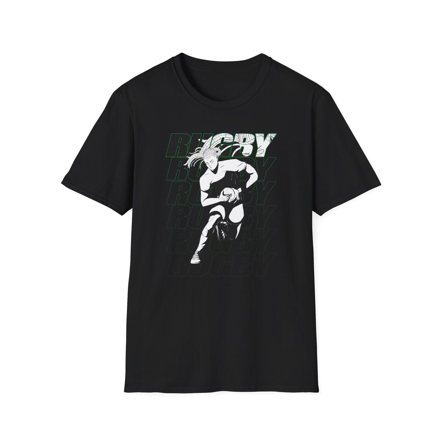 Rugby Male Design Unisex Softstyle Rugby T-Shirt - Athletic Graphic Tee for Sport Lovers