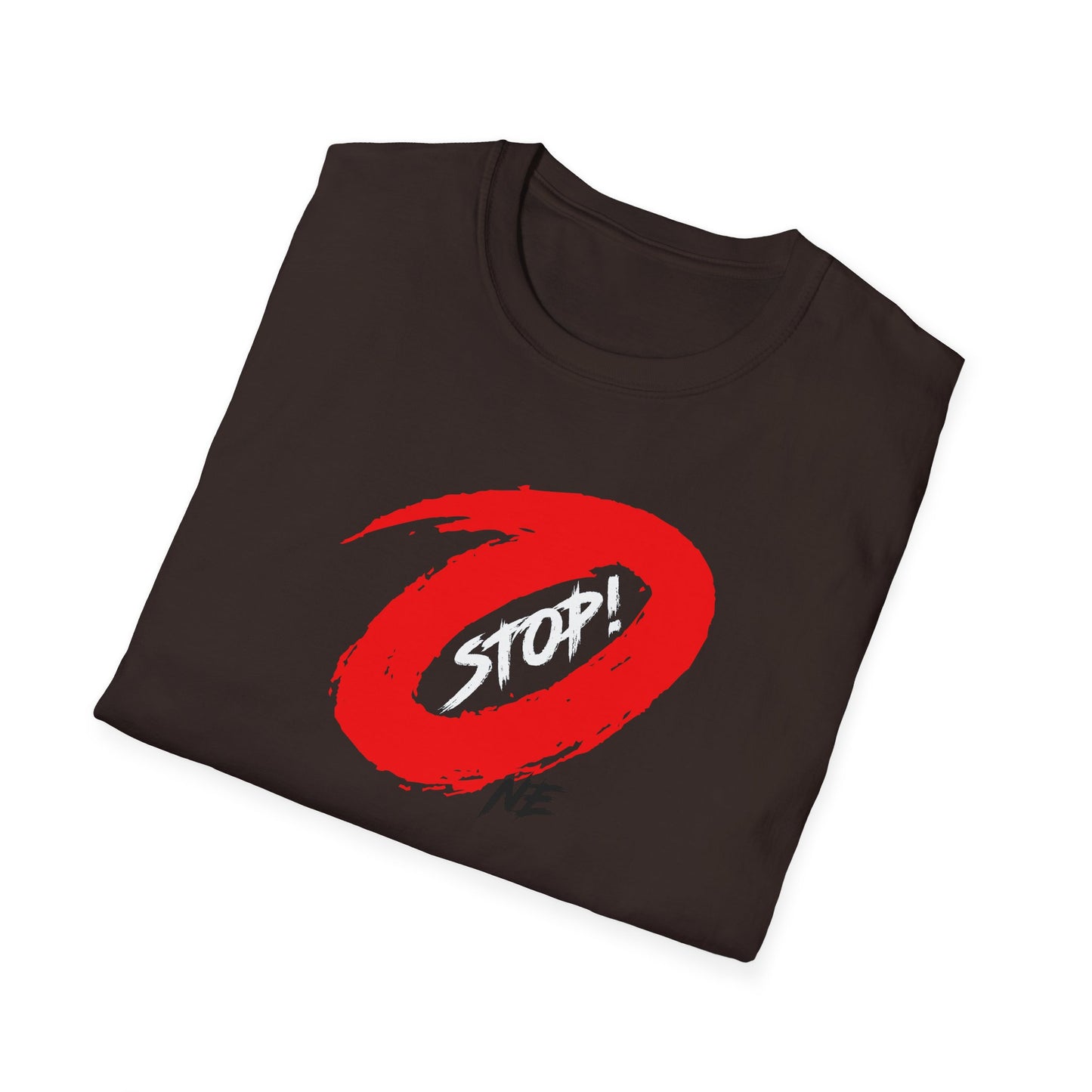 'One Stop!' Unisex Softstyle T-Shirt with Bold Red Graphic - Casual Everyday Wear