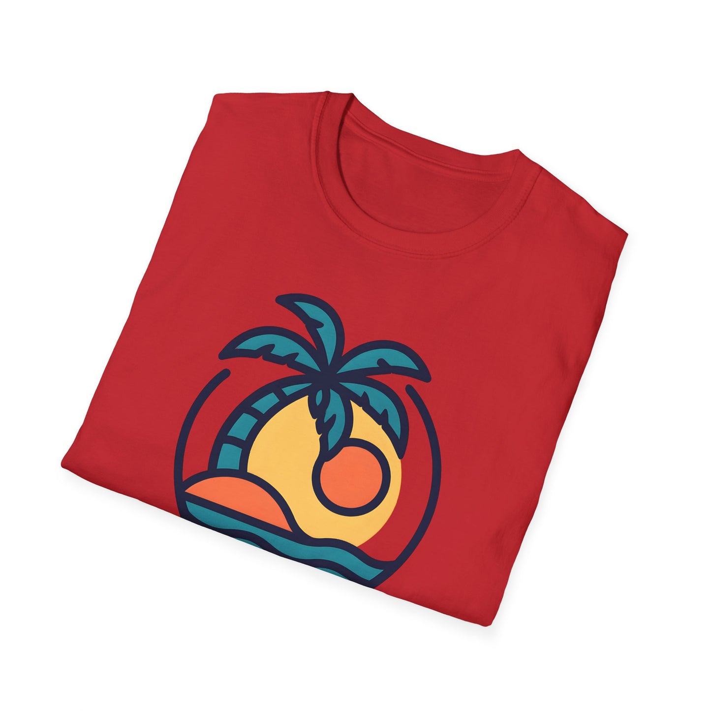Tropical Sunset T-Shirt, Casual Wear, Summer Style, Vacation Outfit, Gift for Beach Lovers, Outdoor Activities Shirt