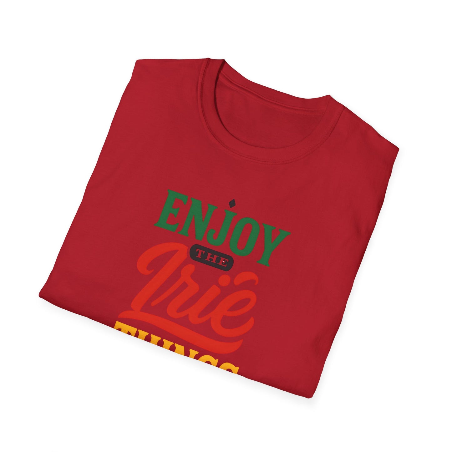 Enjoy the Irie Things - Unisex Softstyle T-Shirt, Relaxed Fit Tee, Positive Vibes Shirt, Perfect for Reggae Lovers, Gift for Friends