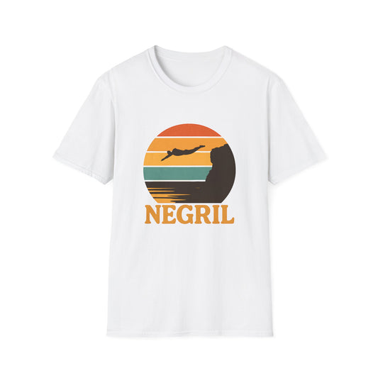 Negril - Sunset Unisex Softstyle T-Shirt | Beach Vibe Tee, Vacation Shirt, Travel Souvenir, Summer Outfit, Gift for Adventurers