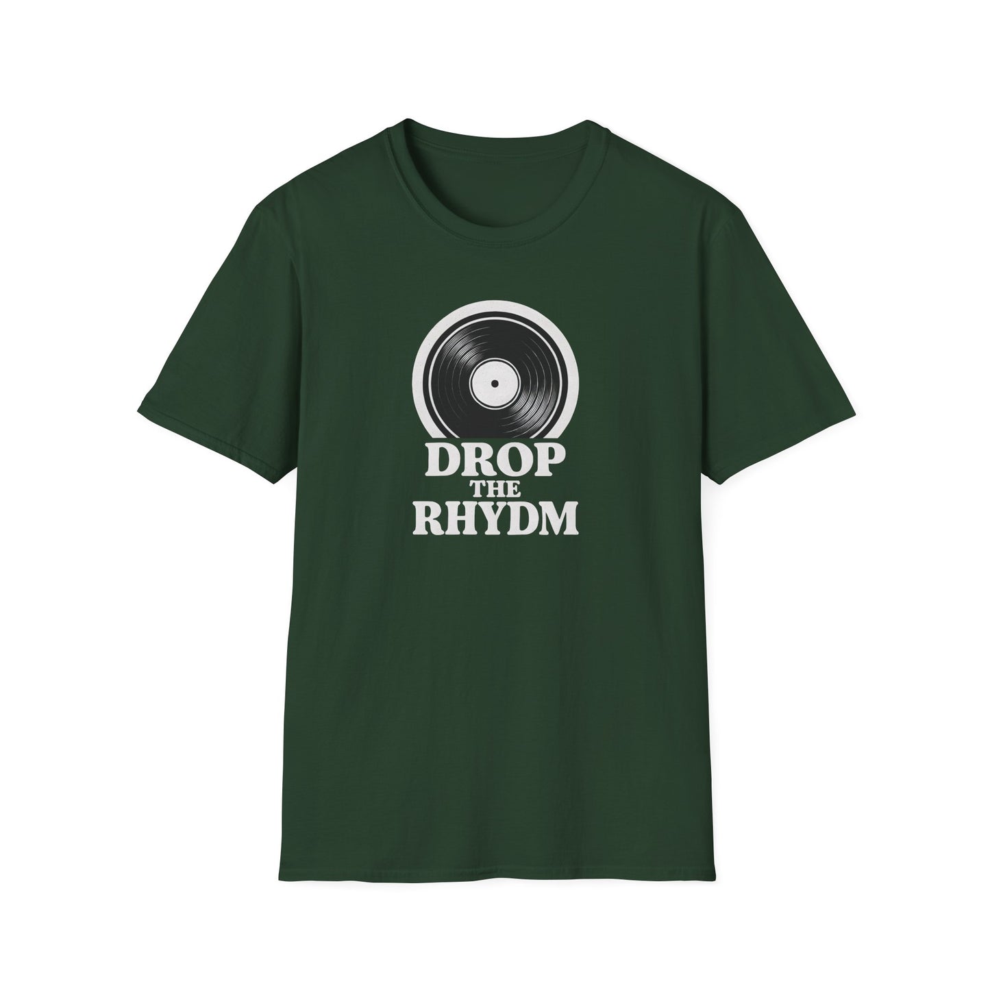 "Drop the Rhydm" Retro Music Inspired Unisex T-Shirt, Drop the Rhythm Tee, Music Lover Gift, Casual Wear, Vinyl Record Shirt