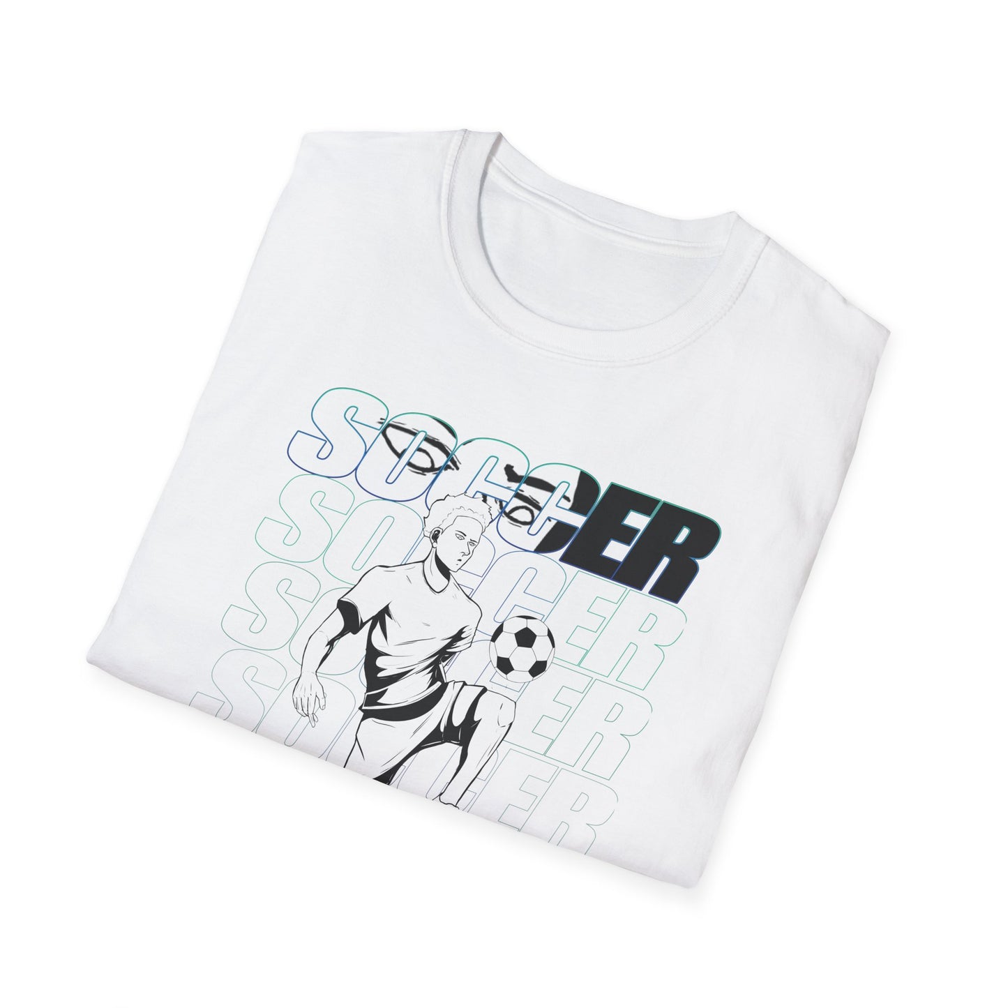 Soccer Male Design Unisex Softstyle T-Shirt