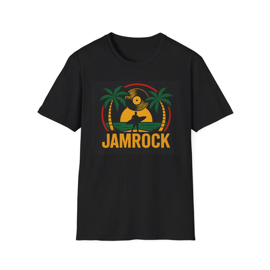 Jamrock Retro Vibe Unisex T-Shirt | Summer Music Festival Tee, Beachwear, Gift for Music Lovers, Vintage Style Apparel, Unisex Graphic Tee