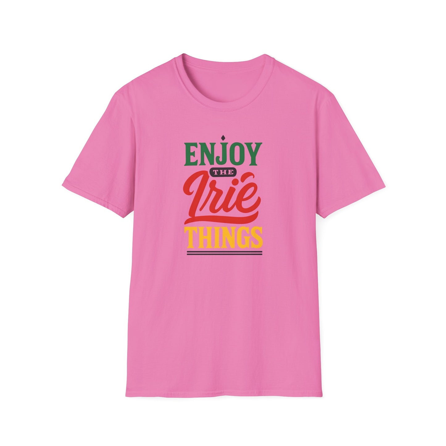 Enjoy the Irie Things - Unisex Softstyle T-Shirt, Relaxed Fit Tee, Positive Vibes Shirt, Perfect for Reggae Lovers, Gift for Friends
