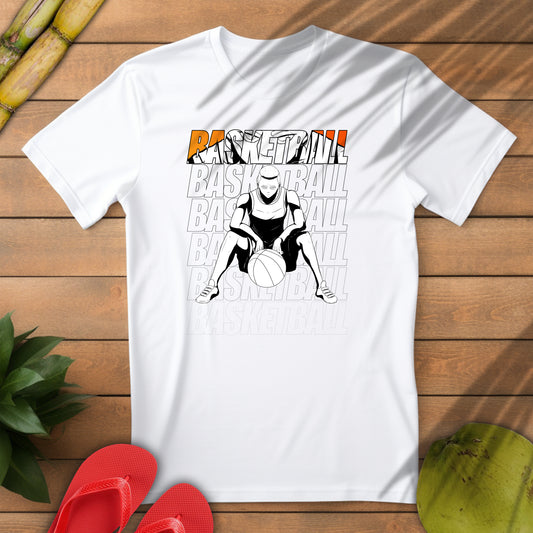 Basketball Male T-Shirt - Sporty Graphic Tee for Athletes & Fans