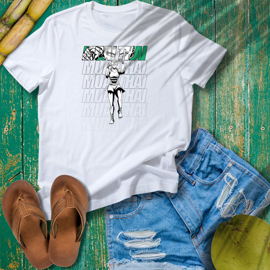 Muay Thai Female Graphics Unisex Softstyle T-Shirt