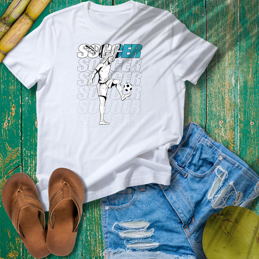 Soccer Female Design Unisex Softstyle Soccer T-Shirt – Sporty Graphic Tee for Soccer Fans