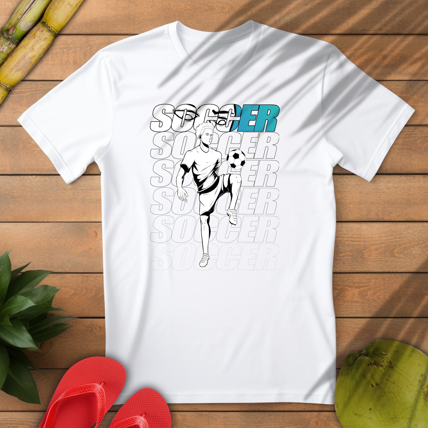 Soccer Male Design Unisex Softstyle T-Shirt