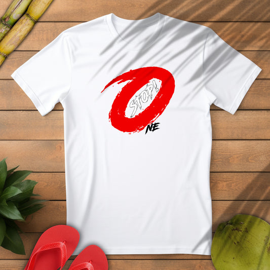 'One Stop!' Unisex Softstyle T-Shirt with Bold Red Graphic - Casual Everyday Wear