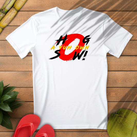 "Hog A Yuh Own Sow!" Graphic Tee - Unisex Softstyle T-Shirt - Casual Wear for All Occasions