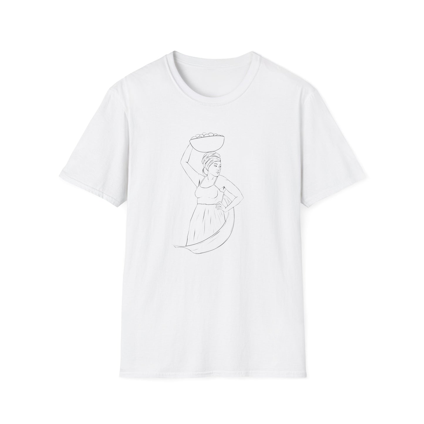 Market Woman Illustration Unisex Softstyle T-Shirt