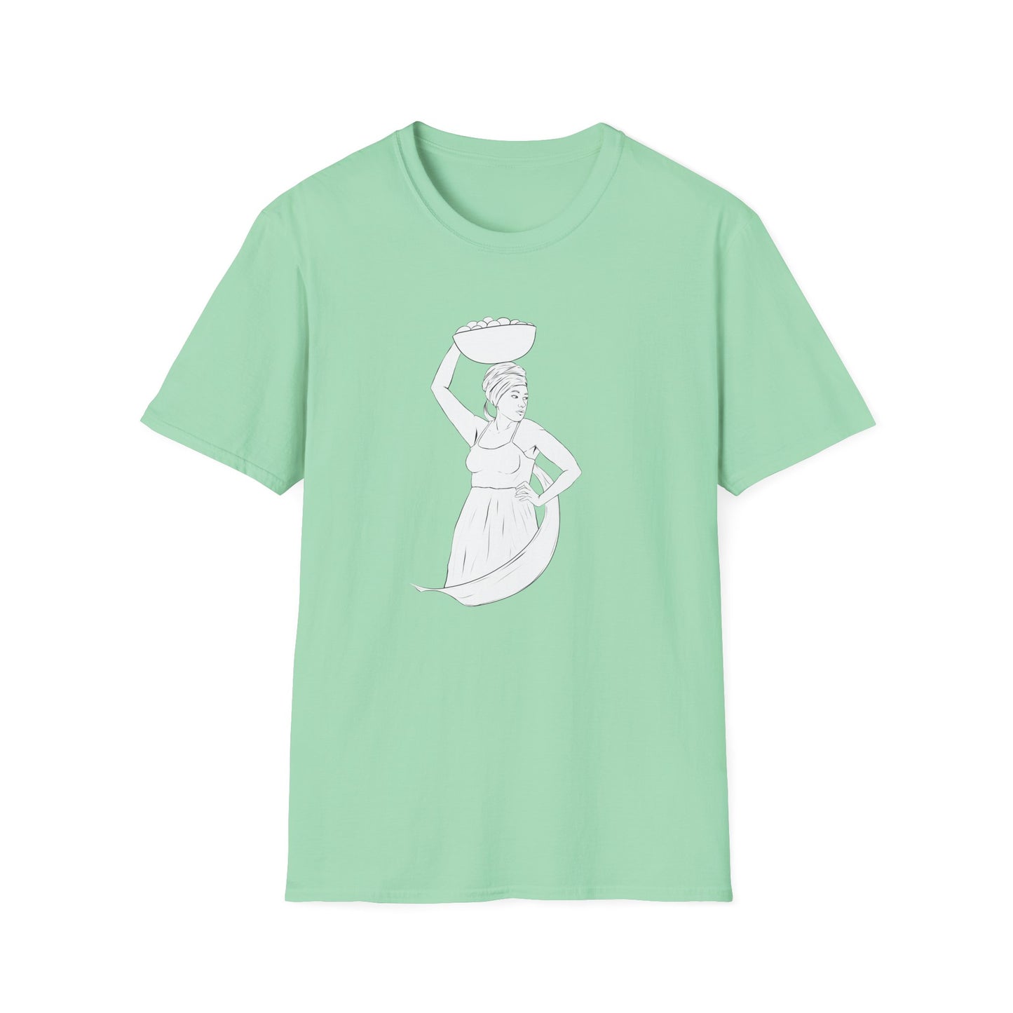 Market Woman Illustration Unisex Softstyle T-Shirt