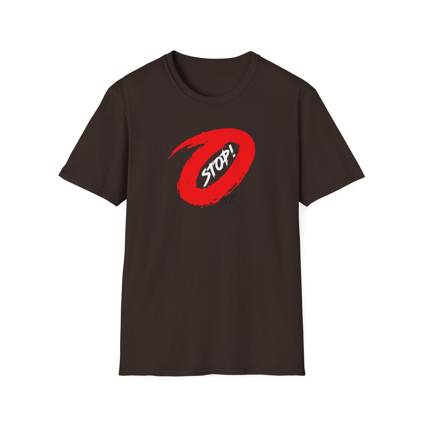 'One Stop!' Unisex Softstyle T-Shirt with Bold Red Graphic - Casual Everyday Wear