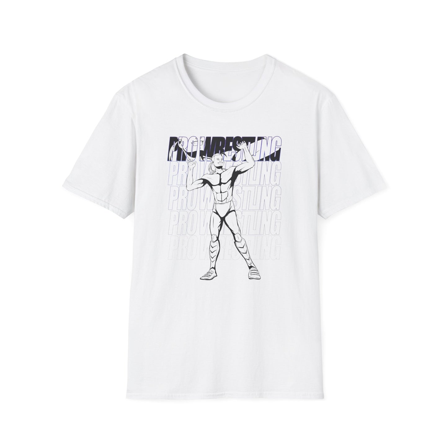 Pro Wrestling Male Graphic Unisex Softstyle T-Shirt
