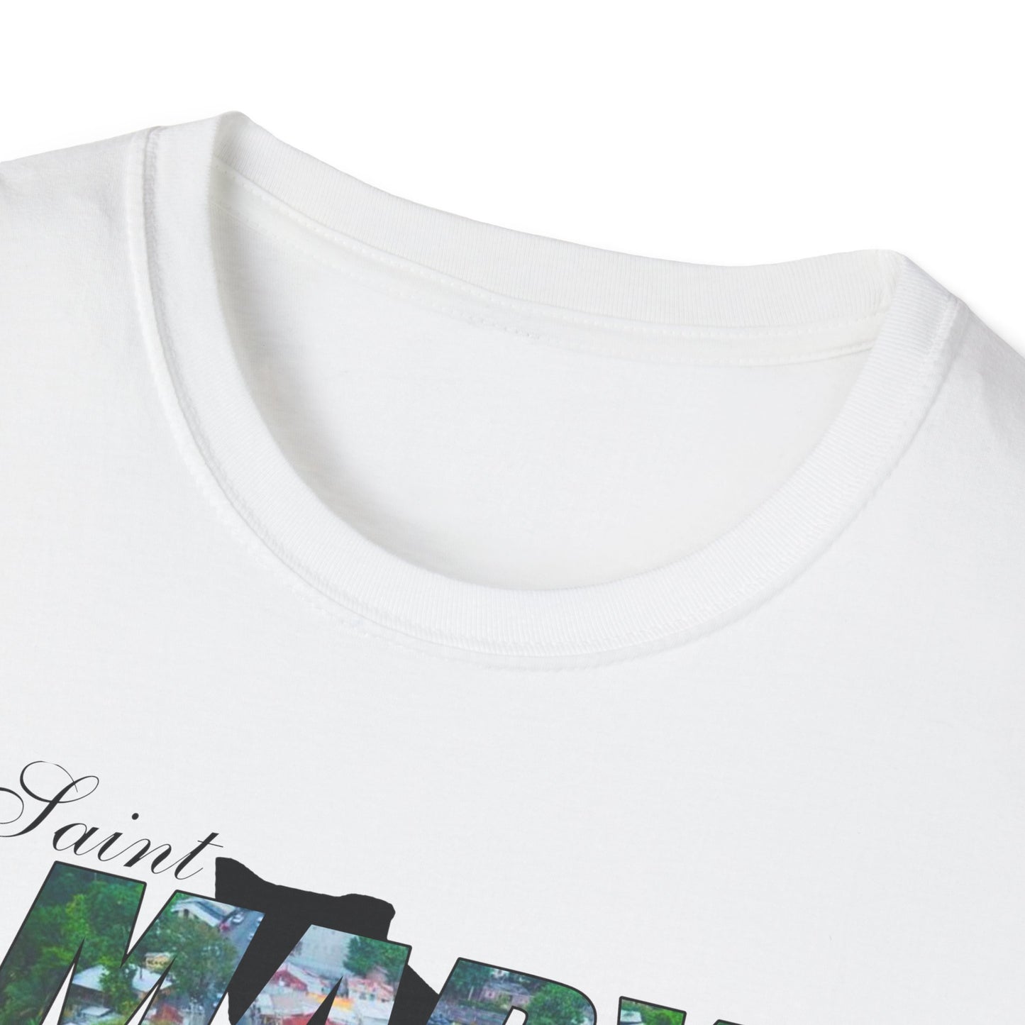 Saint Mary Unisex Softstyle T-Shirt – Comfortable Beachwear for Vacation Vibes