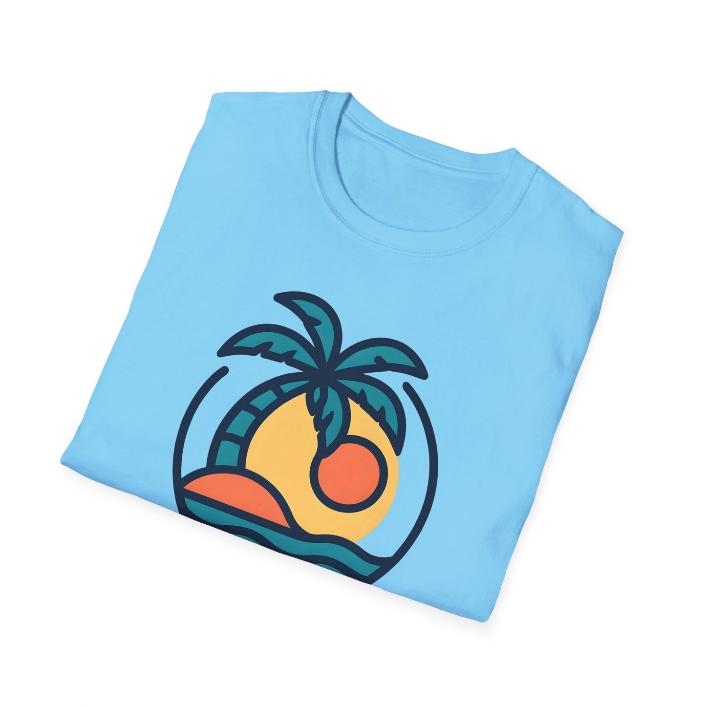 Tropical Sunset T-Shirt, Casual Wear, Summer Style, Vacation Outfit, Gift for Beach Lovers, Outdoor Activities Shirt