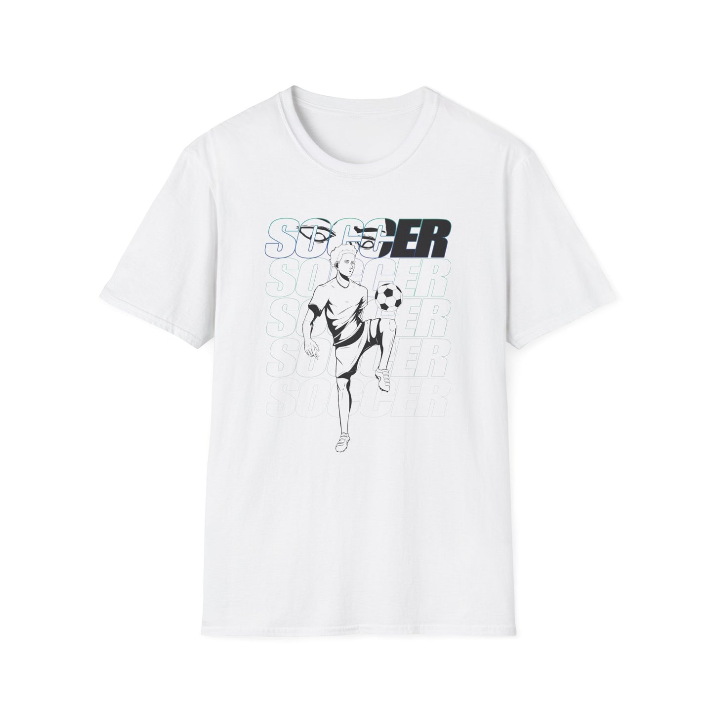 Soccer Male Design Unisex Softstyle T-Shirt