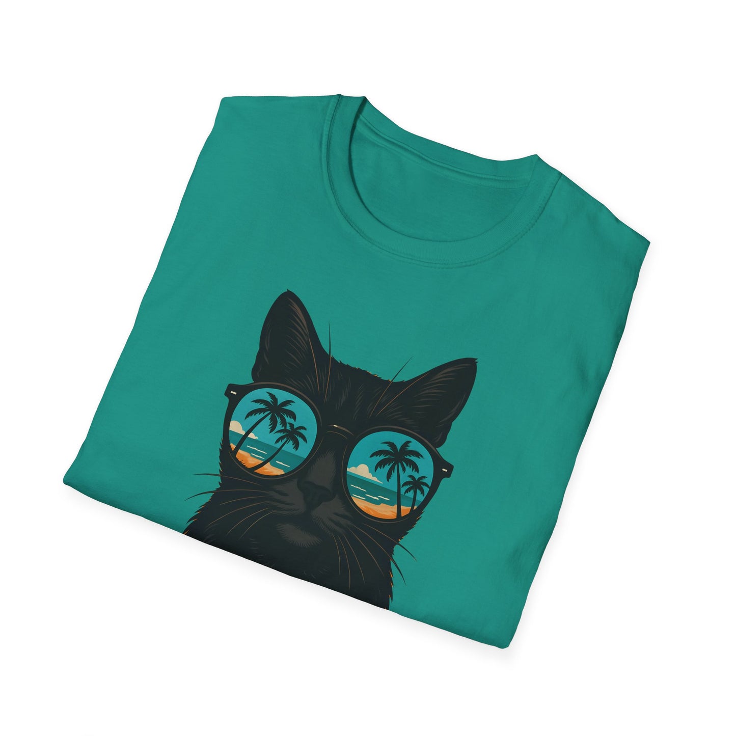 Cool Cat Sunglasses T-Shirt, Summer Tee, Cat Lover Gift, Unisex Graphic Tee, Beach Vibes Shirt, Casual Wear
