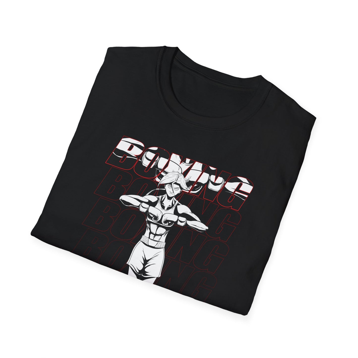 Boxing Female Graphic Vibes Unisex Softstyle T-Shirt - Perfect for Sports Enthusiasts
