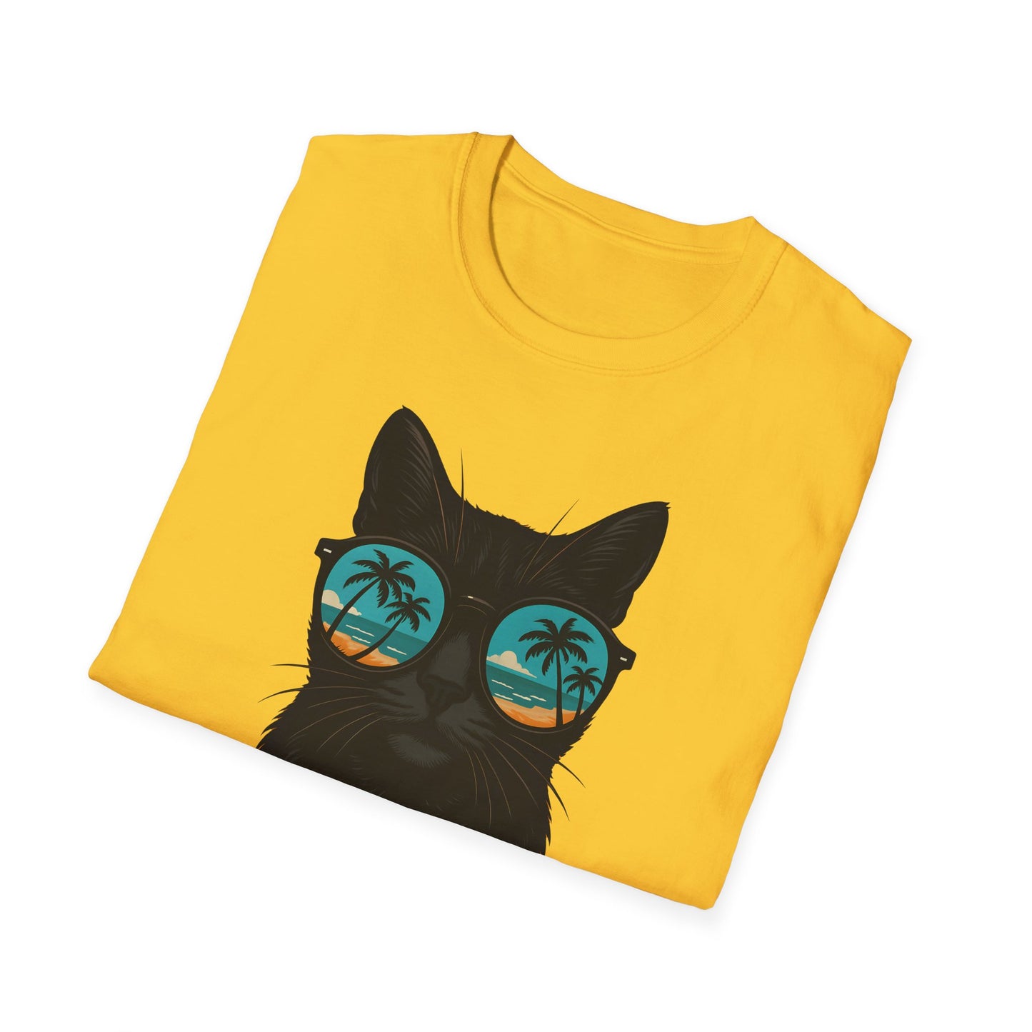 Cool Cat Sunglasses T-Shirt, Summer Tee, Cat Lover Gift, Unisex Graphic Tee, Beach Vibes Shirt, Casual Wear