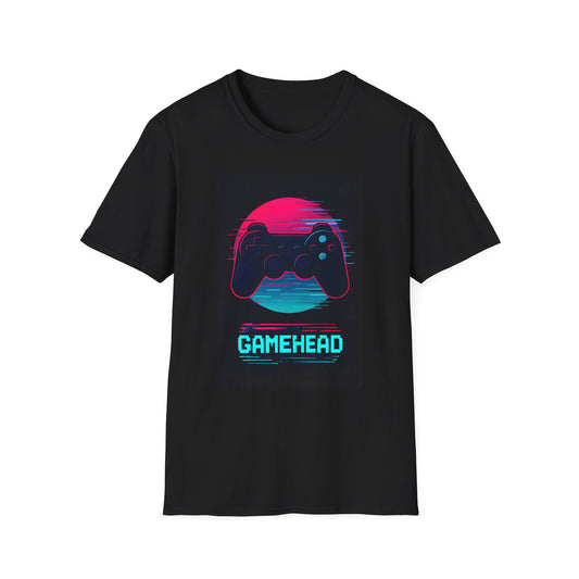 Retro Game Head -  Unisex T-Shirt, Perfect for Gaming Events, Birthdays, Casual Wear, Gifts for Gamers, Comfortable and Stylish