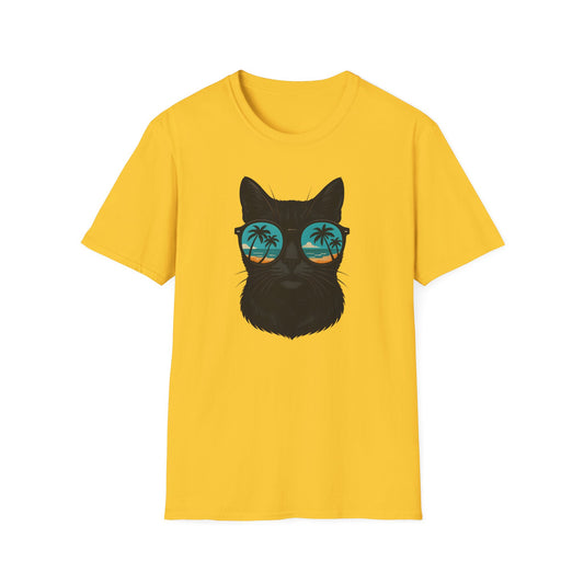 Cool Cat Sunglasses T-Shirt, Summer Tee, Cat Lover Gift, Unisex Graphic Tee, Beach Vibes Shirt, Casual Wear