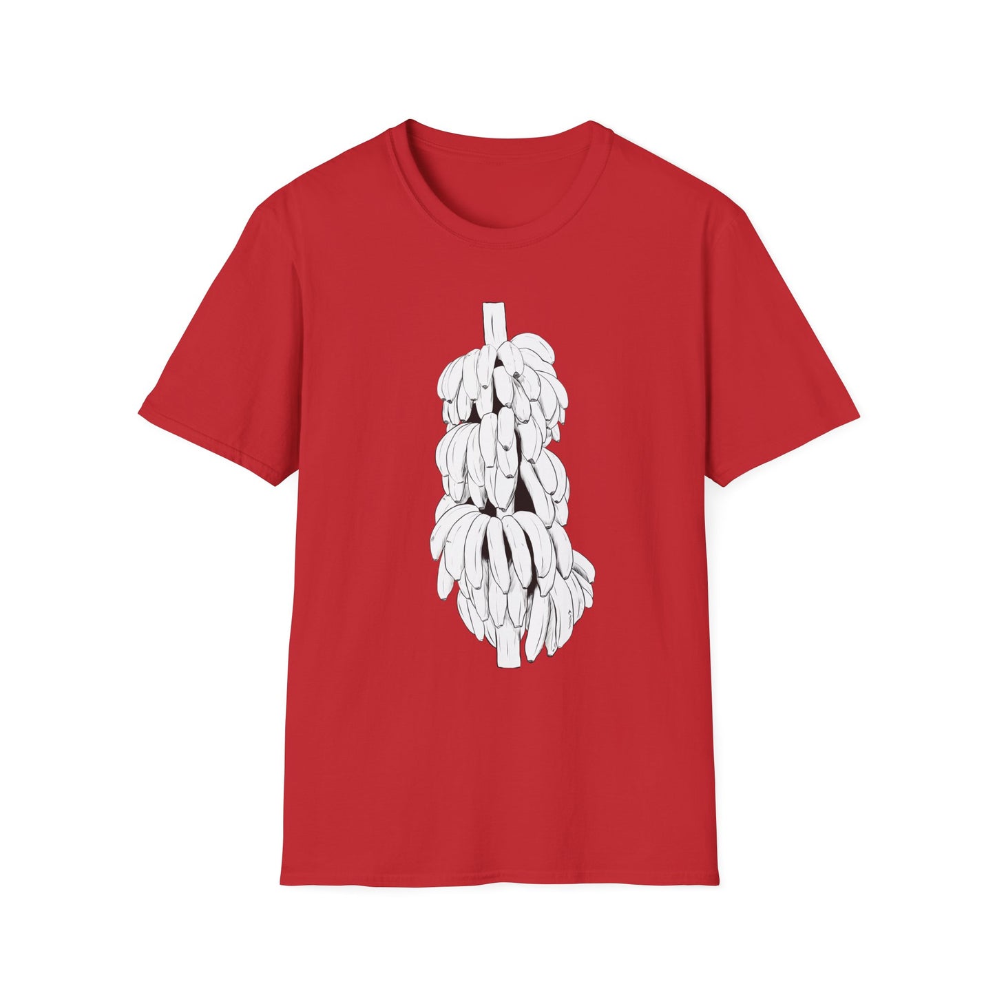 Banana Illustration Unisex Softstyle T-Shirt - Fun Fruit Graphic Tee for Casual Wear